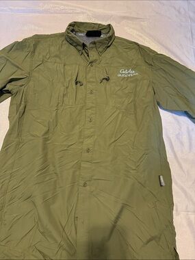 Cabela's Olive Green Lightweight Button-Front Guidewear Shirt Jacket